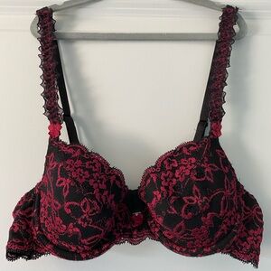 Playtex Black and Red Lace Bra